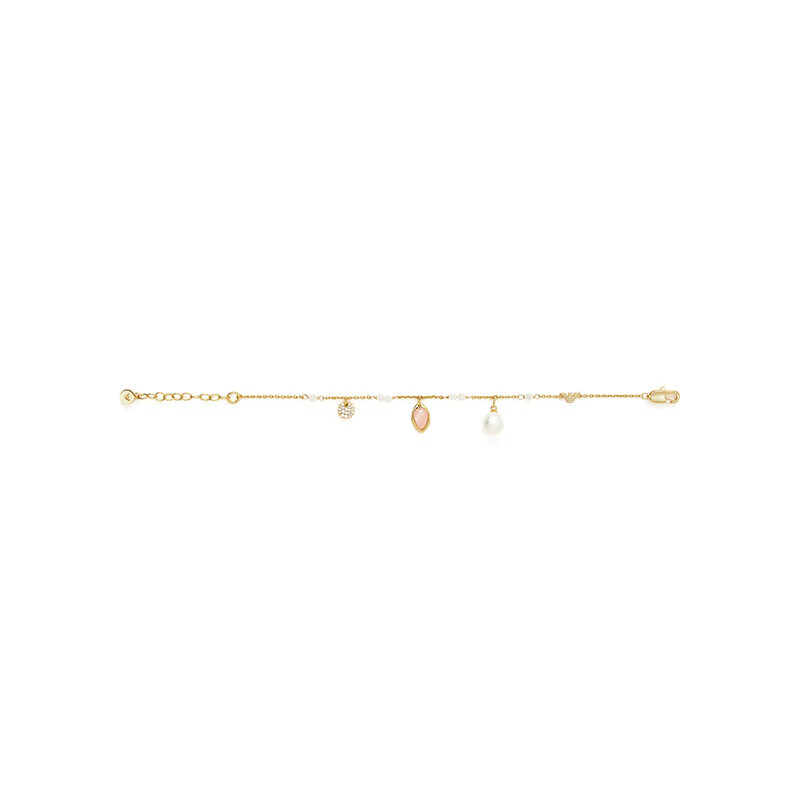 EMPORIO ARMANI Women's Pearl Bracelet, Versatile Birthday Gift for Girlfriend, EGS3118710