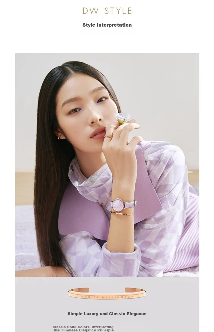 DanielWellington DW Bracelet for Women, Classic Rose Gold Small Bangle Couple Style DW003 Birthday Gift for Girls 3