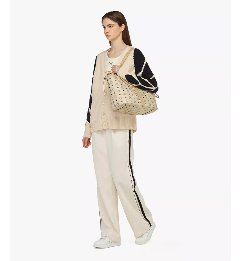 MCM [Price Increase on January 5] LIZ Medium Double-Sided Parent-Child Tote Bag Shopping Bag Cognac Color Gift 11