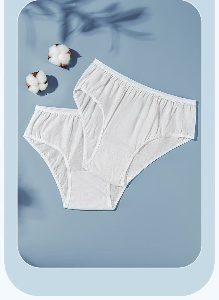 JOYNCLEON Disposable Women's Underwear, Maternity Pure Cotton Panties, No-Wash Travel Postpartum Large Size 20 Pairs L Jnk123538 12