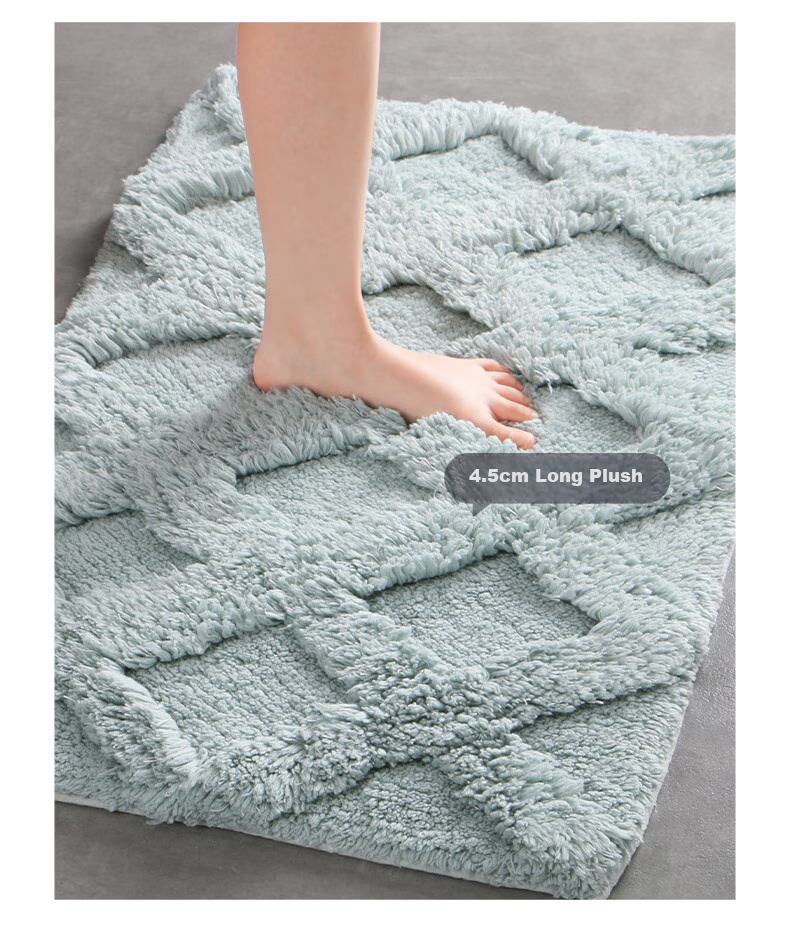 Amarelle Elegant Orchid High-Quality Absorbent Bathroom Mat, Dirt-Resistant Non-Slip Mat26 Rose Red (50*80cm) 16