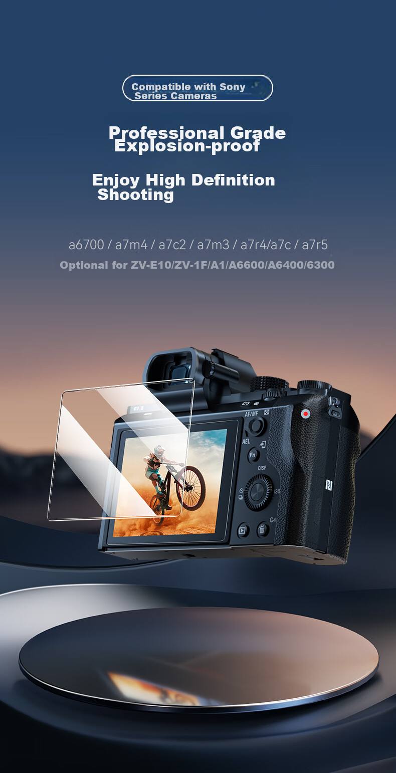 Llano Camera Screen Protector for Sony A6600, A6400, A6300 Camera, Screen Protection Film for Mirrorless And DSLR Cameras, Camera Accessory 1