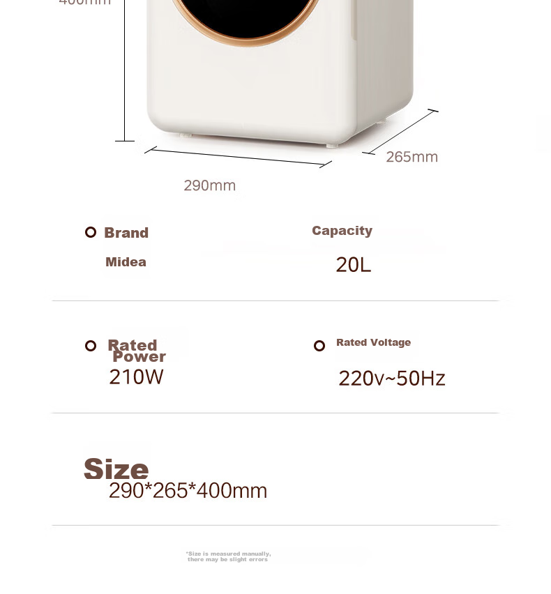 Midea Dryer, Home Small Care Machine, 10 LED Beads, Underwear UV Sterilization, Baby Bottle, Multifunctional Clothing Disinfection Machine, MHJ22V01E 23