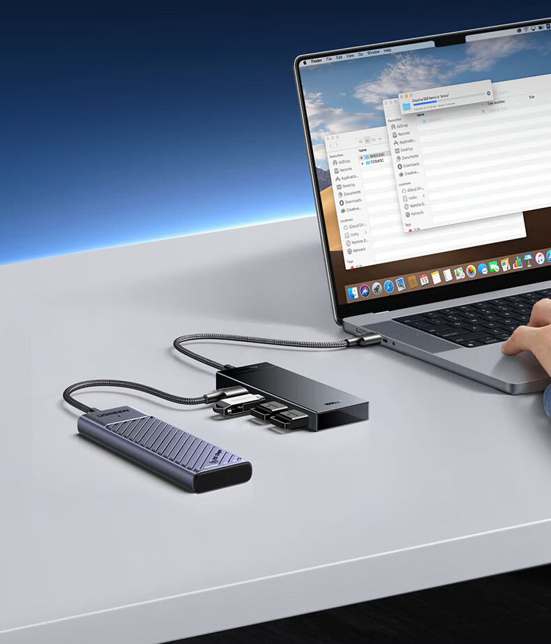 UGREEN Type-C 3.2 Expansion Dock, USB Hub Splitter with Multiple Ports, High-Speed Expansion Dock, Hub Converter 10Gbps, Suitable for Smartphones, Tablets, Laptops And Macs 6