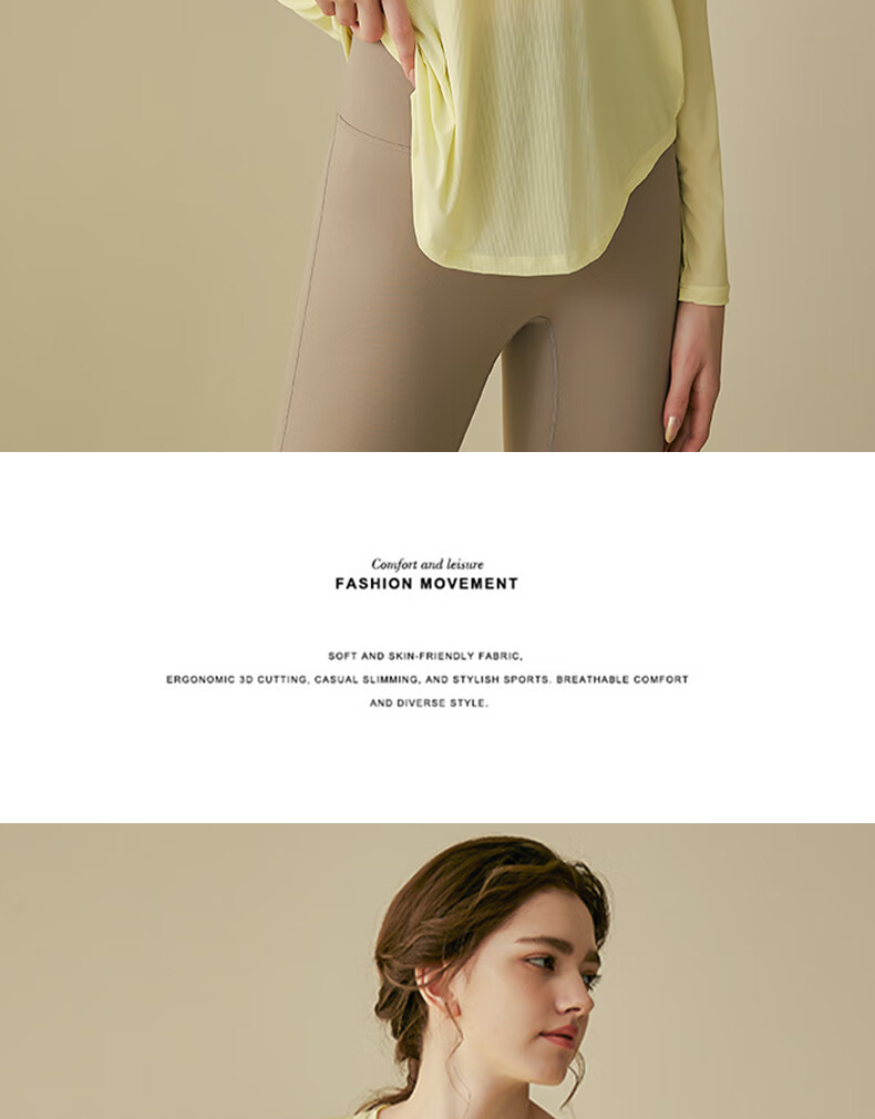 XUEXIMAN Yoga Wear for Women, Loose-Fitting Breathable Sports Top, Running Quick-Dry Training Long-Sleeve T-Shirt, Fitness Clothing, Autumn And Winter Outerwear 15