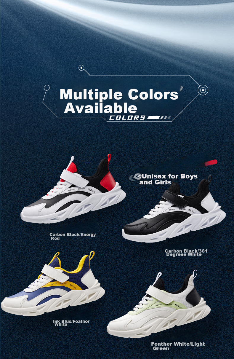 361° Running Shoes Sports Shoes Autumn And Winter Boys And Girls (3-12 Years Old) Leather Upper Windproof Running Shoes Rose Pink Color Size 35 5