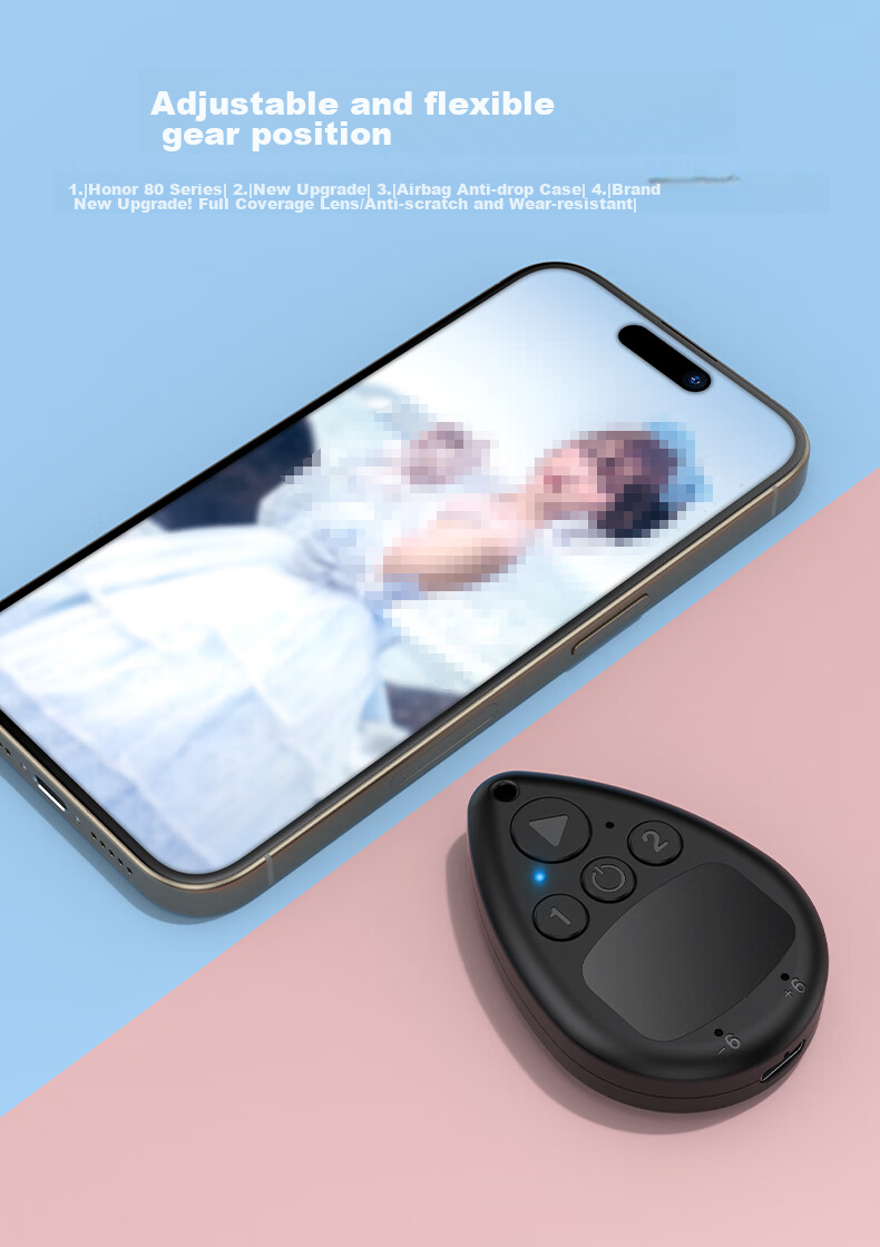 LinkStone Wireless Bluetooth Screen Clicker, Dual-Button Smart Touch Screen Device for Mobile Phones, Popular Douyin Live Streaming Purchase Tool, Red Heart Package External Mod for Tablets, PUBG Gaming Accessory 6