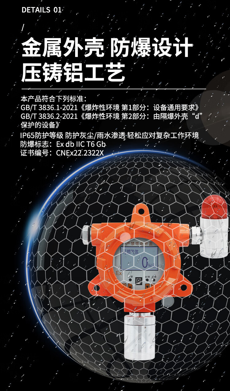 Aikesi Combustible Gas Detector Alarm, Methane Natural And Liquefied Gas, Restaurant Kitchen Commercial Use Detection Instrument GT-GND20 5