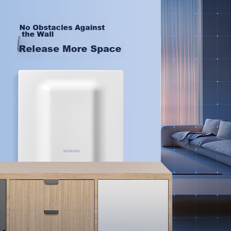 Siemens Switch Socket, Recessed Socket, 10A Five-Hole Adjustable Depth Refrigerator Hidden Socket, Elegant White