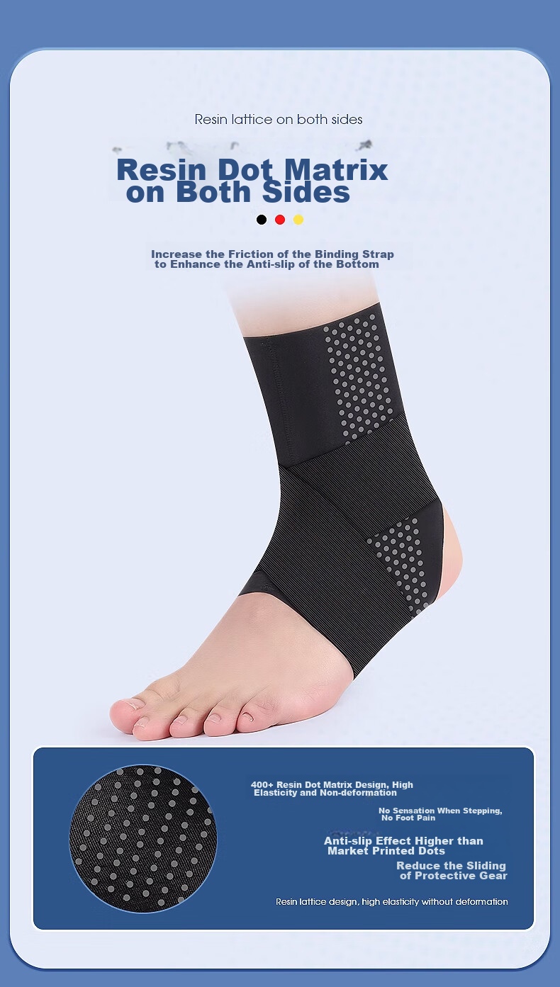 Chidong Ankle Support Bandage for Sports Protection, Basketball Running Sprain Prevention, Breathable Black Pair, Size L 5