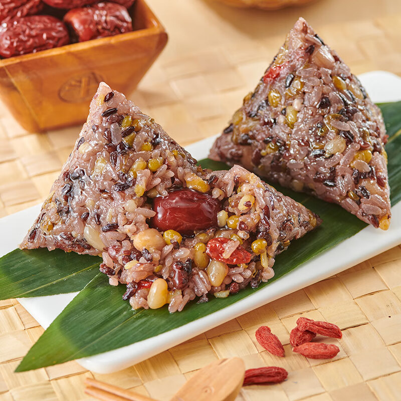 五芳斋 速冻珍味八宝粽 100g*5只 嘉兴粽子甜粽端午粽子早餐食品