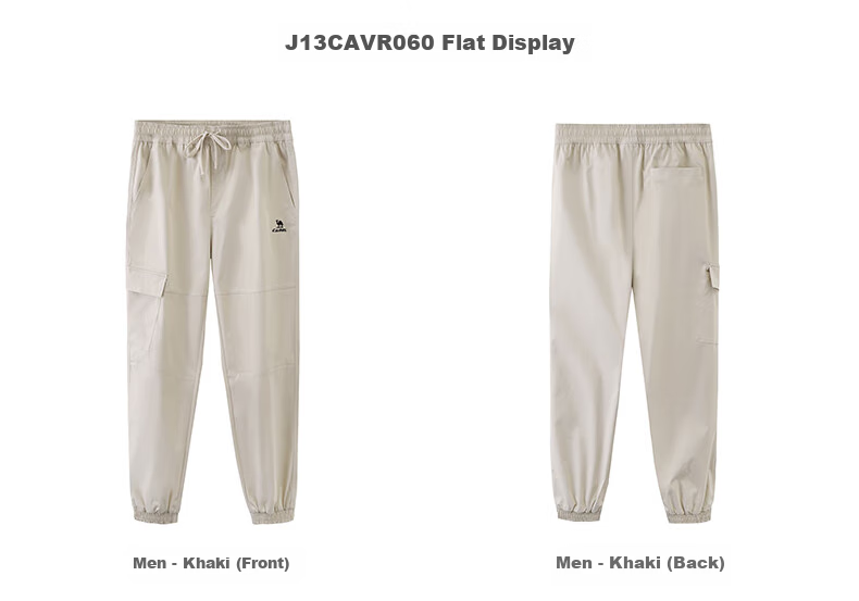 CAMEL Men's Sports Casual Pants, Water-Repellent Woven Jogger Sweatpants, J13CAVLR060, Phantom Black, XL 33