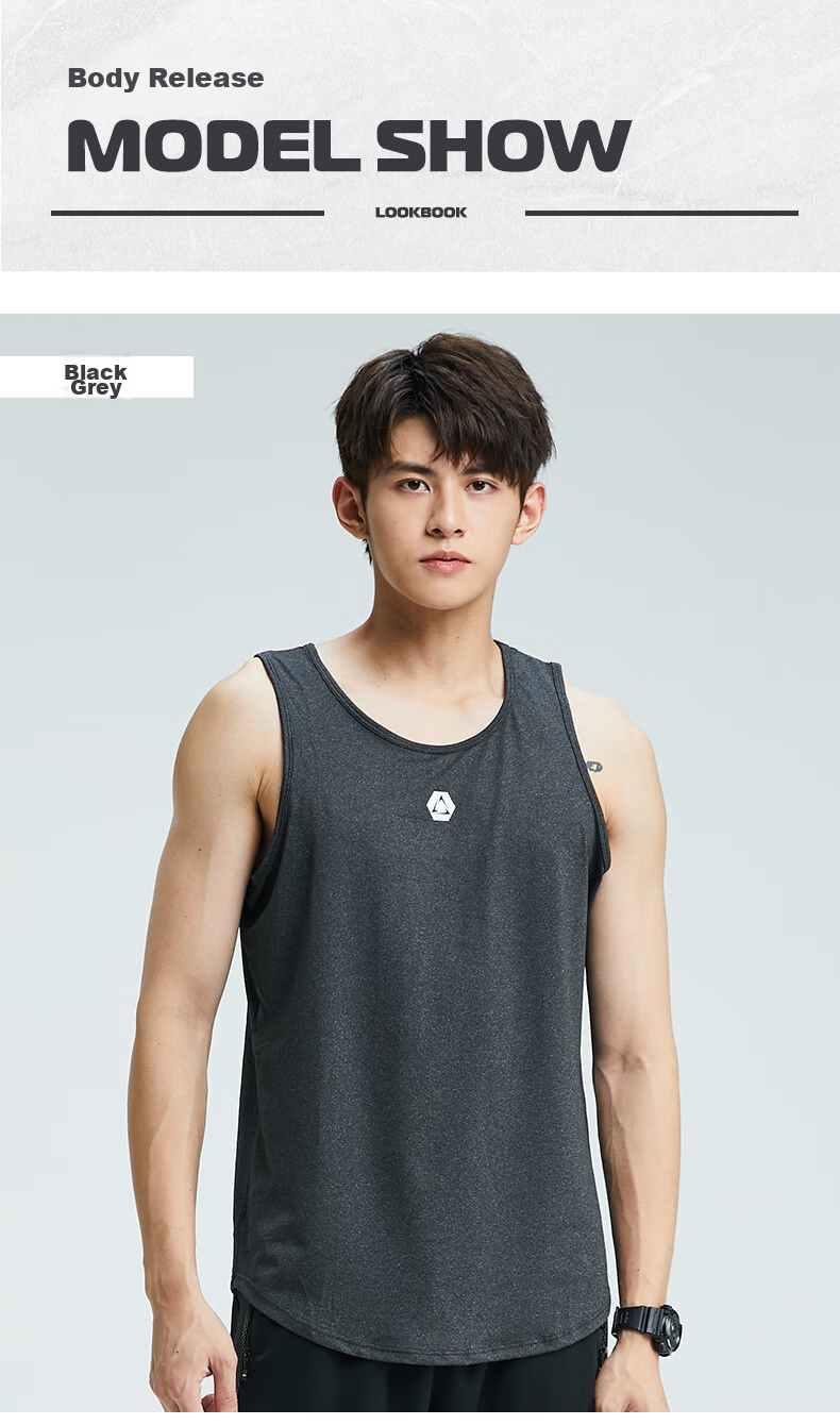 BURUITE Marathon Running Vest, Sports Track And Field Training Wear, Quick-Dry Shirt for Men, Summer Fitness Wear, T-Shirt Equipment Top 9