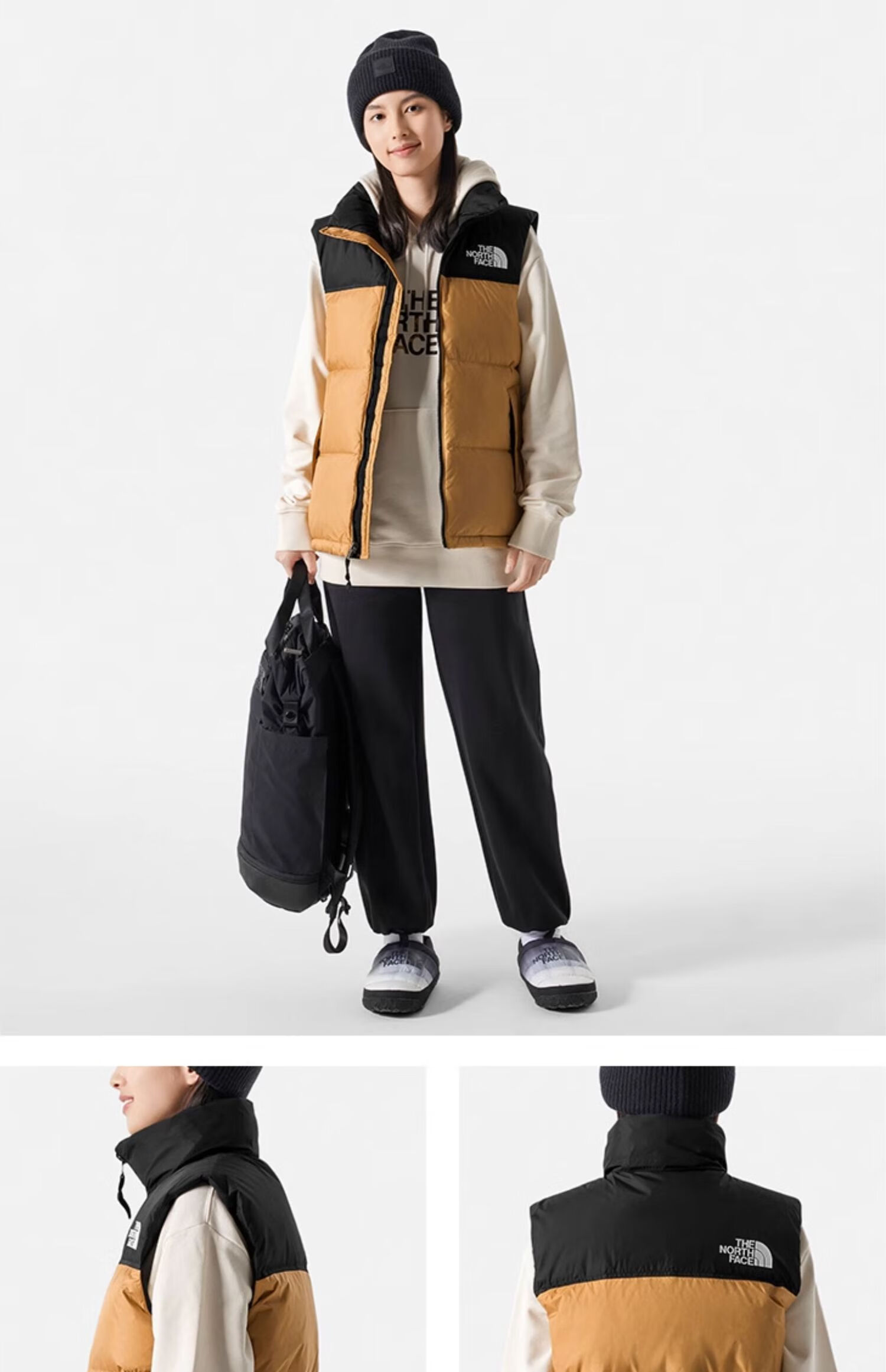 The North Face 1996 Nuptse Down Vest Classic ICON Down Jacket 3JQQ I0J / Khaki XL 9