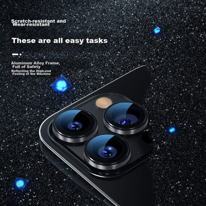 Защитное стекло для камеры Lanxingxiansheng на iPhone 16/16 Plus, противоударное, серебристое