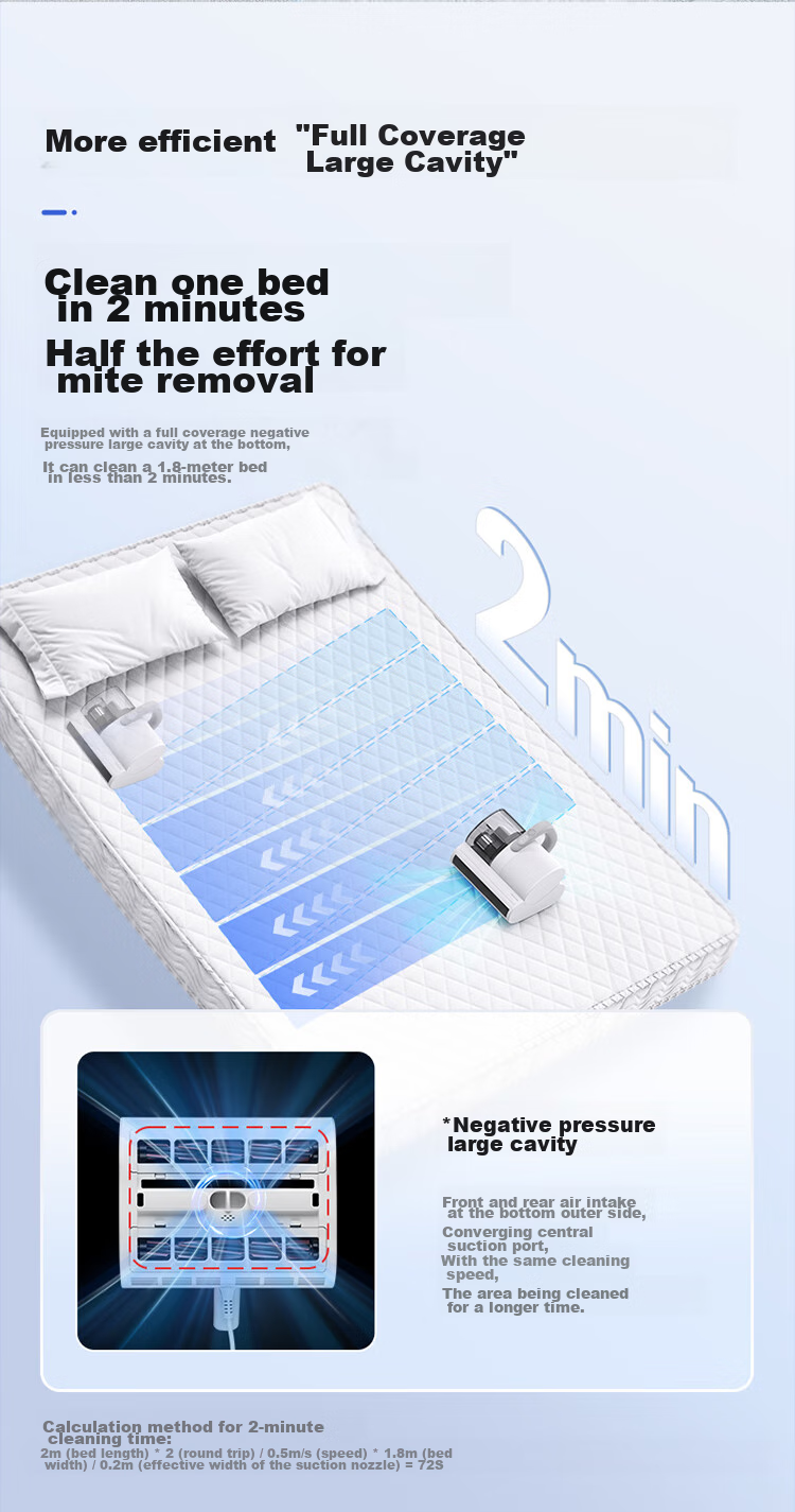 Panasonic [Cleaning Wonder] Ultrasonic Mite Remover, Bed Vacuum Cleaner for Home Use, High Suction Power, UV Sterilization, Hot Air Dehumidification, Dual Roller Brushes, Dual Beating Blades, Dual Cups MC-DC21P 9