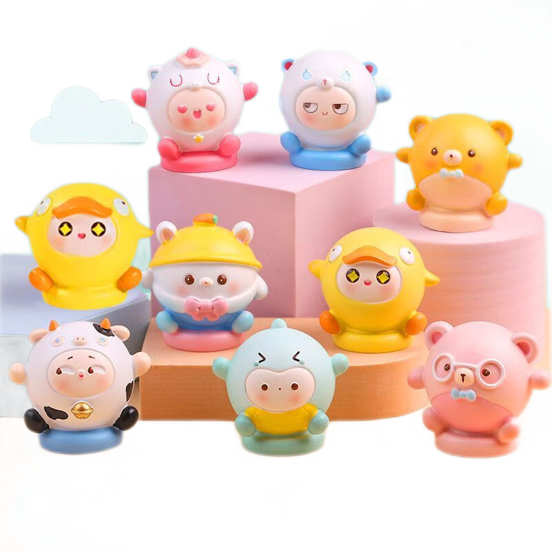 Shangmeibeibei Plaster Doll Coloring Toy, Children's DIY Handmade Painting Graffiti Toy, Birthday Gift for Ages 3-6, 8 Pieces