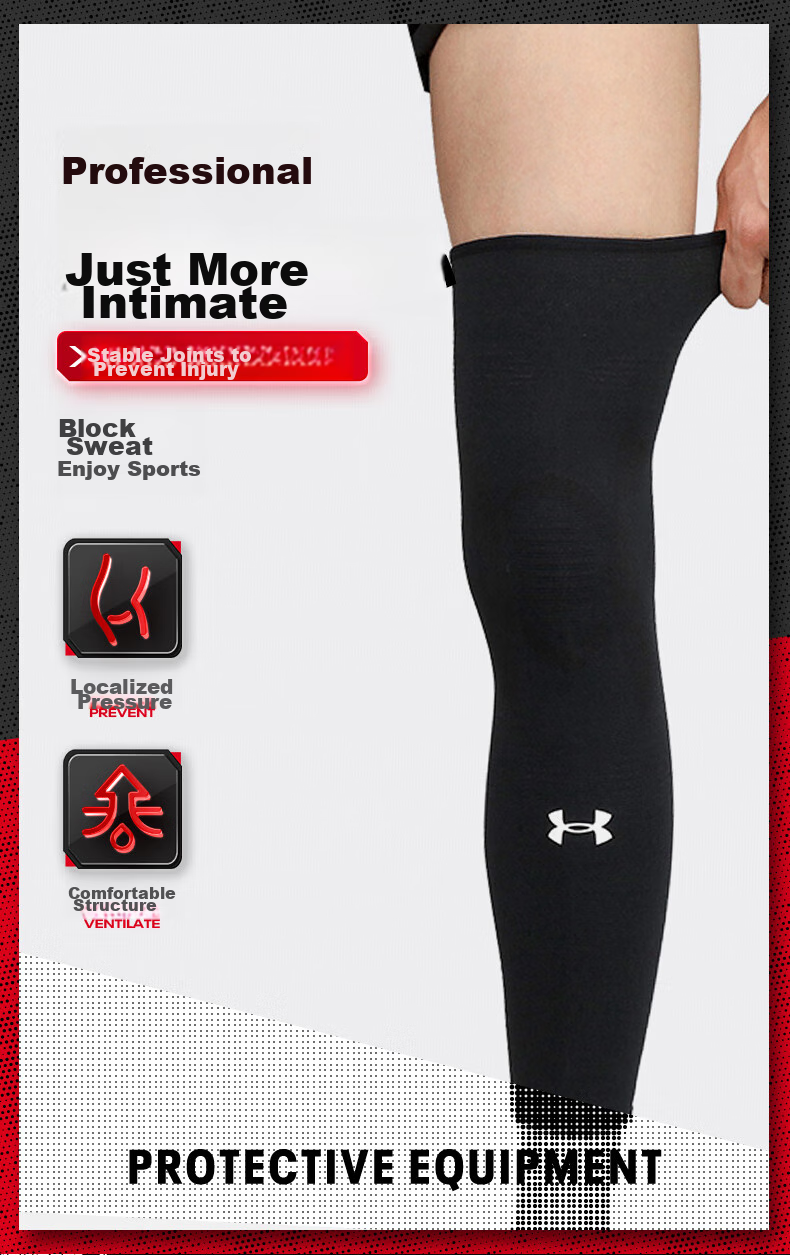 Under Armour Leg Guards Sports Knee Pads Protective Gear for Men And Women Fitness Training Cycling Running Soccer Basketball Compression Leg Sleeves 1