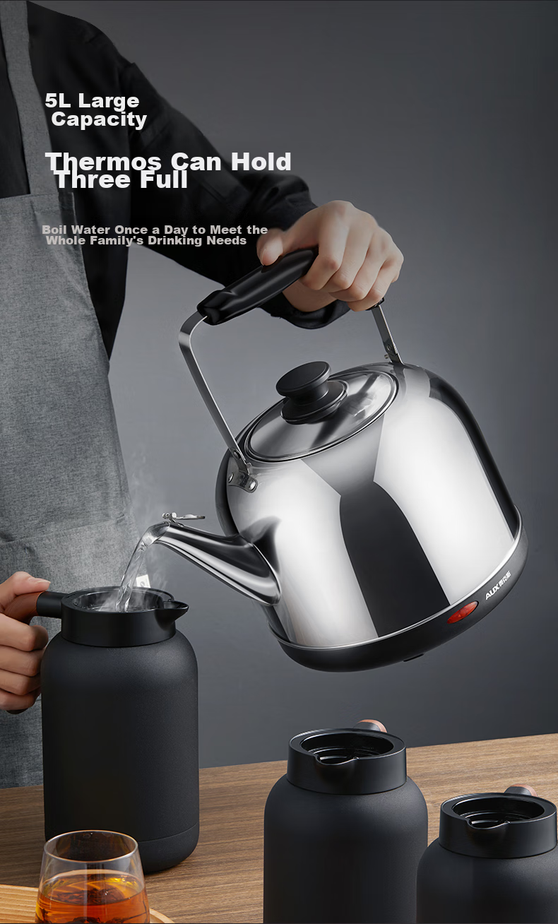 AUX Electric Kettle, Hot Water Kettle, 304 Stainless Steel, 6L Large Capacity, Warm Water Pot, Boiling Kettle, Commercial And Household Use, HX-15N66 8