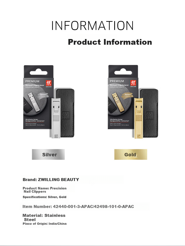 ZWILLING German Nail Clipper, Anti-Splash, Quiet Operation, Portable, Ultra-Thin, Chrysanthemum Wing Design, Original Mid-Autumn Festival Gift 11