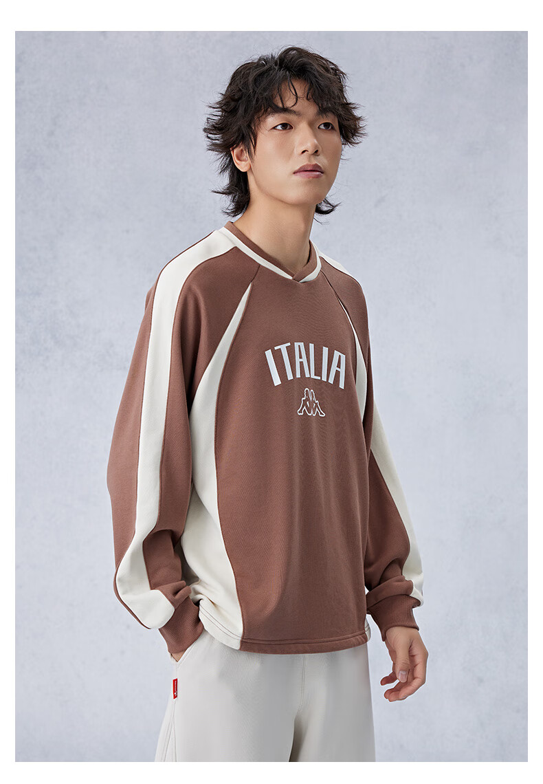 Kappa Back-To Sweatshirt for Women, New Autumn Casual Sportswear, Couple Knitted Pullover Top, Men's Style K0EY2WT02D 4