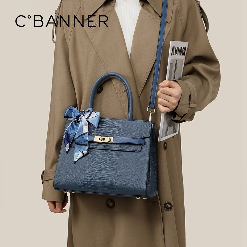 C.BANNER Top-Grain Leather Handbag for Women, Kelly Bag, Tote Bag, Shoulder Bag, Crossbody Bag, Practical Birthday And Mother's Day Gift for Mom