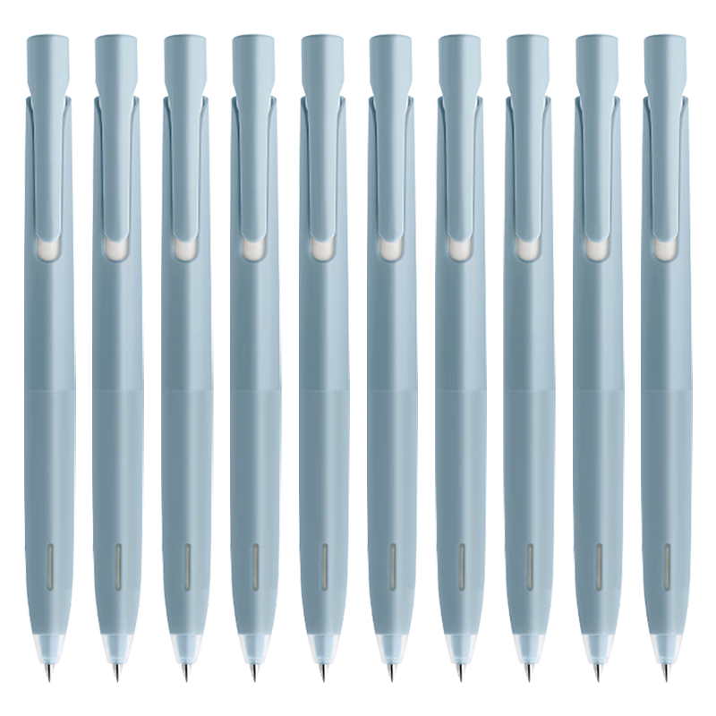 ZEBRA Stationery Award-Winning Gel Pen, 0.5mm Bullet Tip, Retractable Signing Pen, BLen Quick-Drying Shock-Absorbing Exam Pen, JJZ66, Light Blue Barrel with Black Ink, Pack of 10