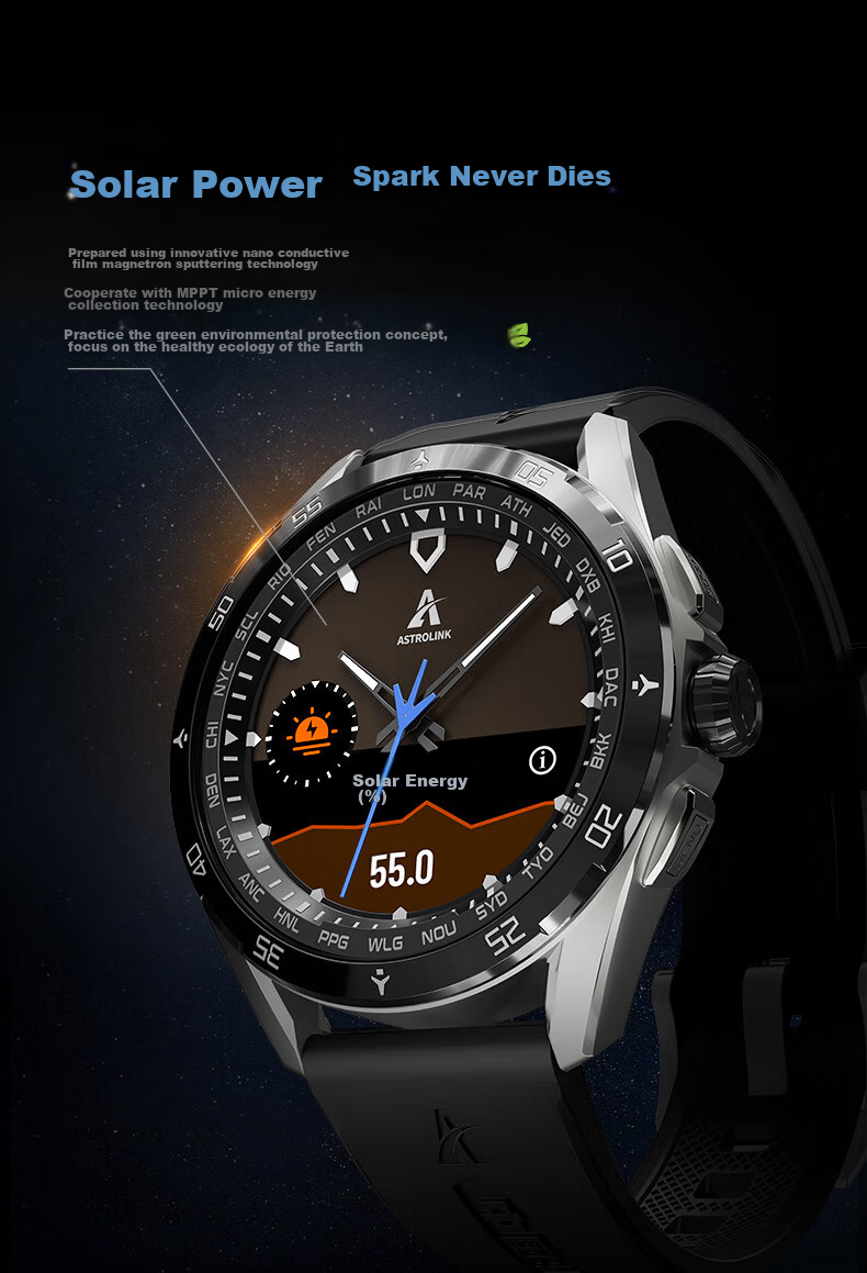 Beidou Watch Astrolink P Silver Smart Dual-Core Fusion Running Sports Multifunctional Touchscreen Fashionable Men's Watch Gift 7