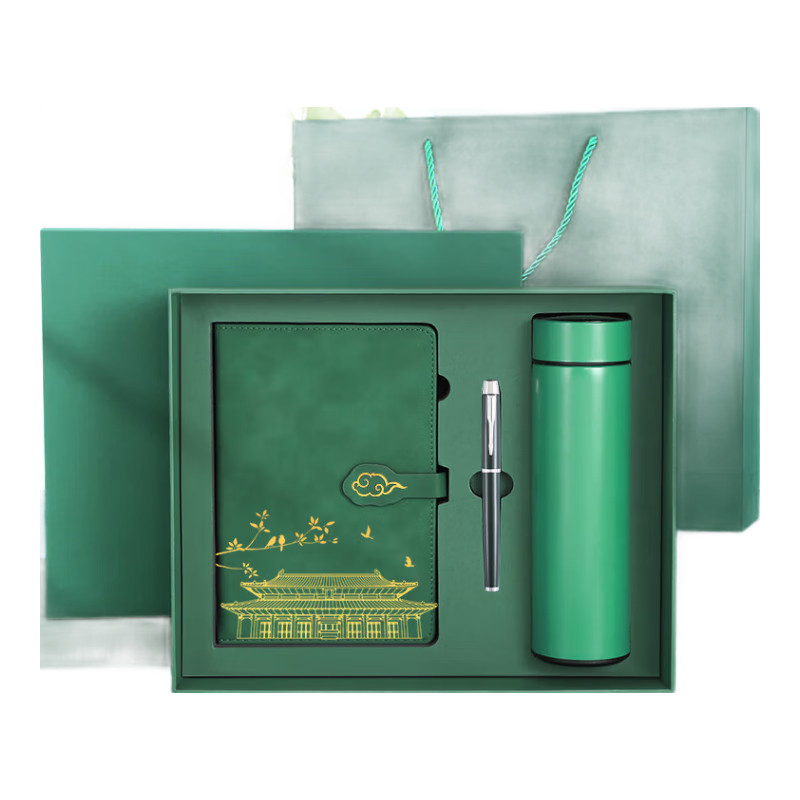 Jiaranheng National Trend Notebook Gift Box Stationery Set, High-Quality Journal, Thermos Cup, Business Premium Gifts for Clients, Corporate Team Building, Annual Meetings, Practical Souvenirs, Customizable