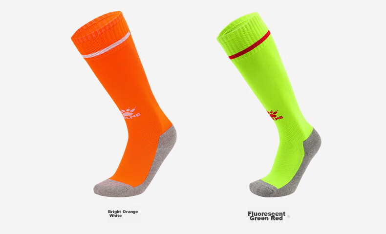 KELME Children's Soccer Socks, Long Training Socks, Non-Slip Breathable Professional Training Soccer Socks, Black And White 21