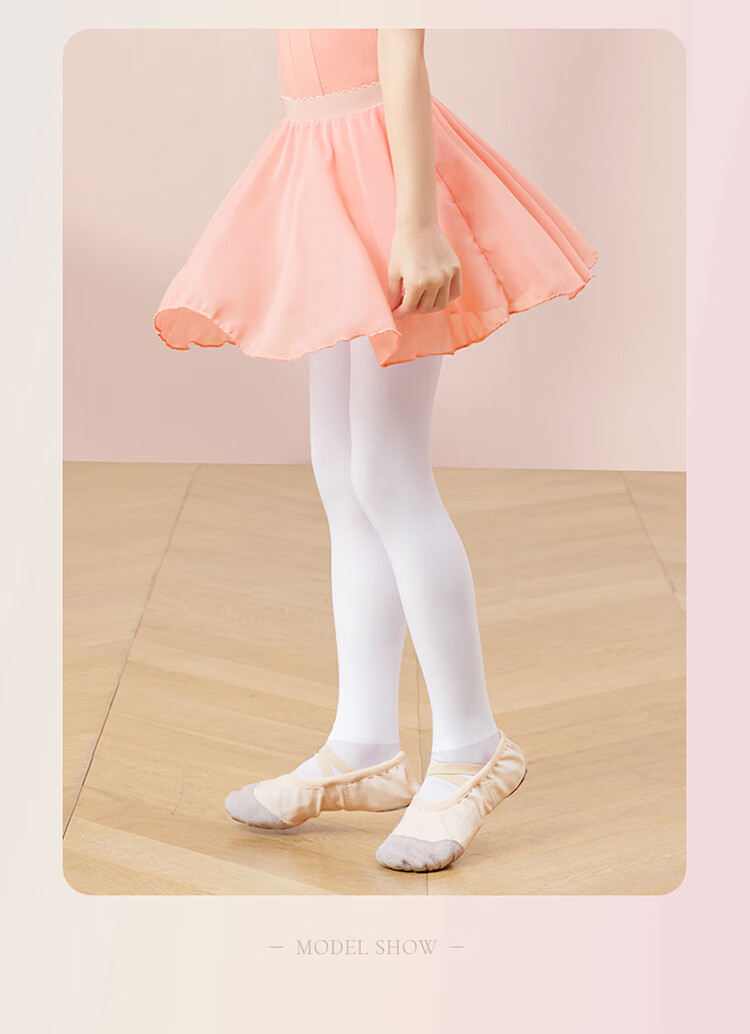 Aiwugo Children's Dance Socks Spring and Autumn Professional Ballet Practice Tights Large Socks with Pantyhose Two Pairs L 13