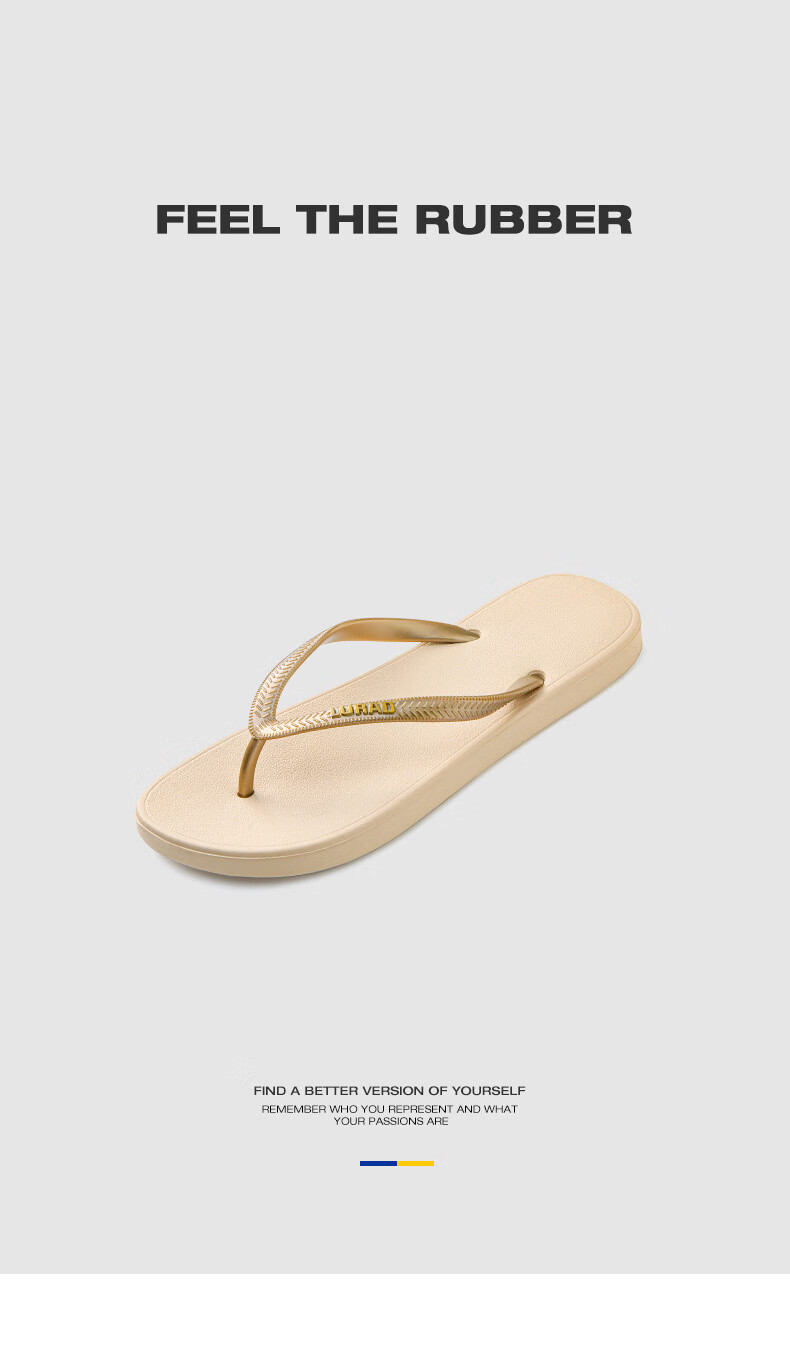 LURAD Women's Flat Heel Non-Slip Summer Flip-Flops, Beach Wear EVA Slippers, Black, Size 39-40 1