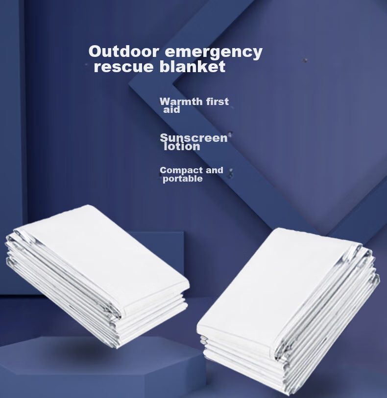 JAJALIN Emergency Blanket, Thermal Blanket, Outdoor Hiking Camping Survival Blanket, Silver Sun Protection PET Multi-Purpose Aluminum Foil Thermal Emergency Blanket 1