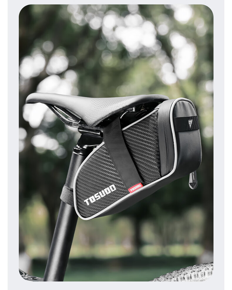 Tasiduizhang Mountain Road Bicycle Tail Bag, Compact And Portable, Can Hang Rear Light, Waterproof Saddle Bag 12