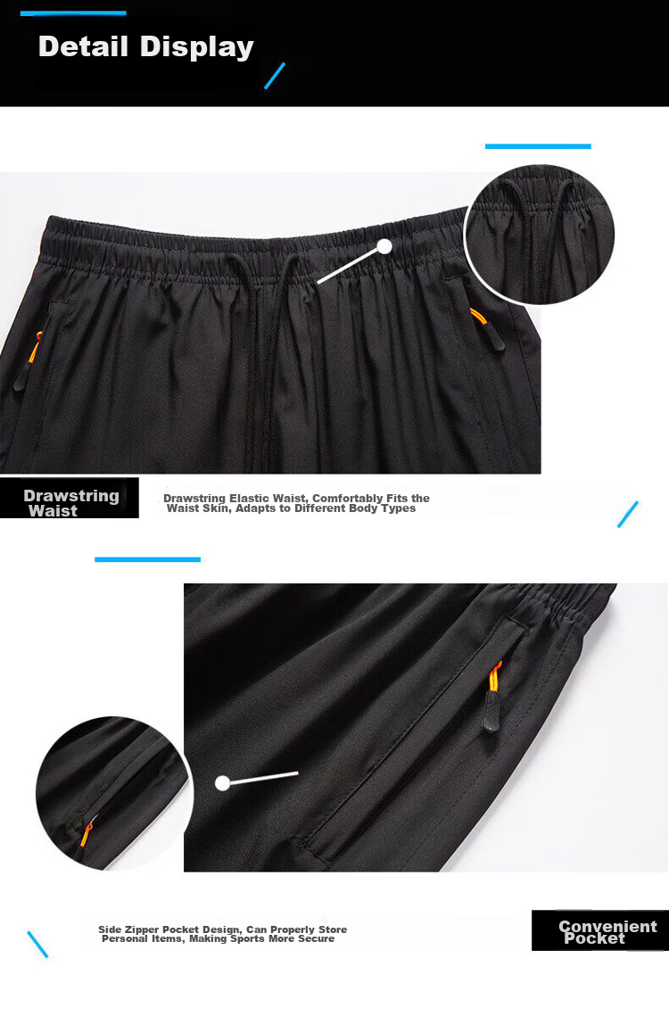 NASA GOOD Men's Shorts, Summer Solid Color Versatile Trendy Sports Thin Breathable Elastic Loose Five-Point Pants, Black 5XL 26