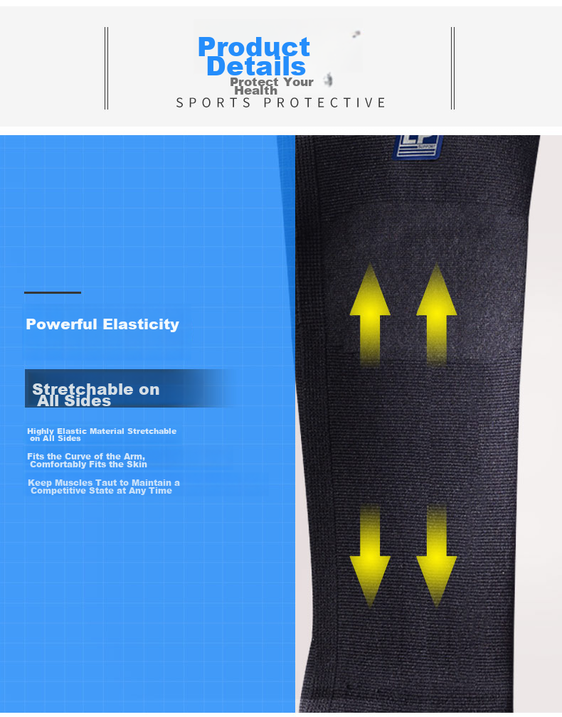 LP 668R1 Sports Arm Sleeve, Highly Breathable, for Fitness, Basketball, Tennis, Elbow Protection, Non-Slip, Full Arm Length, Protective Cover, M 6