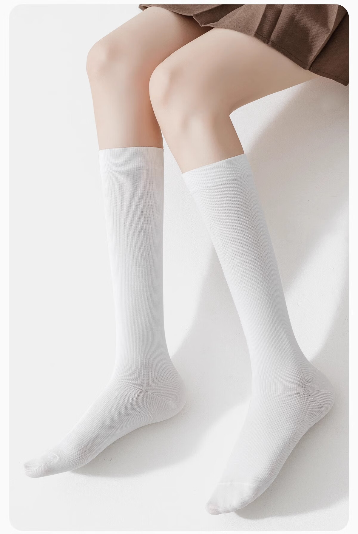 Shiwaji High-Pressure Calf Socks for Women, Spring And Summer Strong Compression JK Socks, Over-Knee Socks, Spring And Autumn Black Thigh-High Socks 8