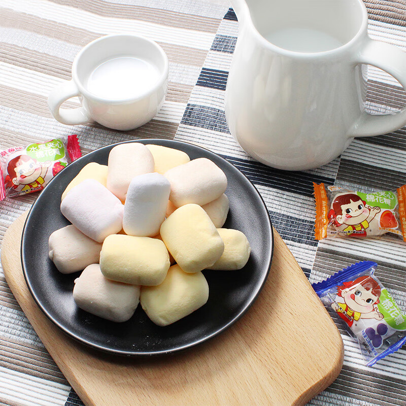 不二家 混合味水果夹心棉花糖300g(约50颗) 儿童糖果 休闲零食 喜糖礼物