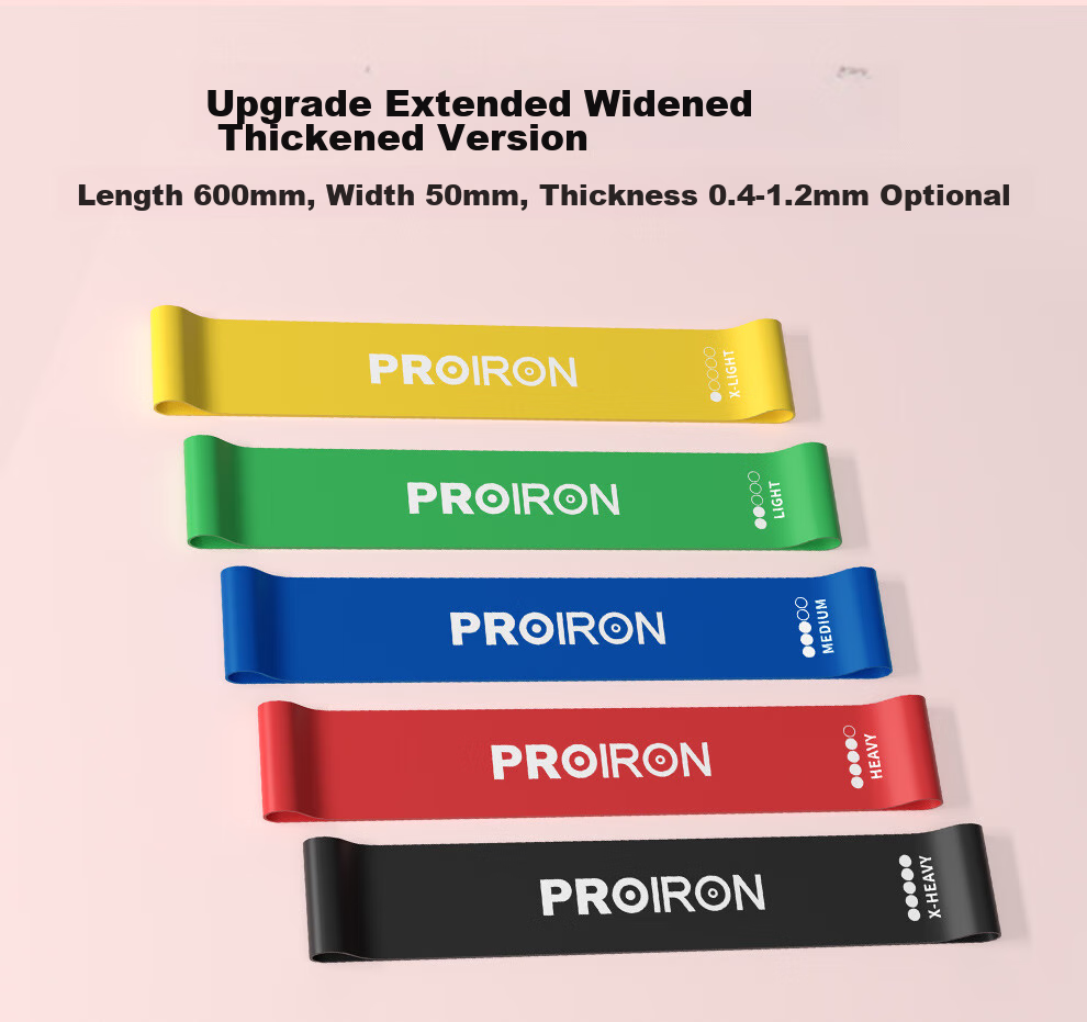 PROIRON Elastic Resistance Band Set, Yoga Band for Training, 10-50 Lbs, 5 Bands, 12-Piece Kit 14