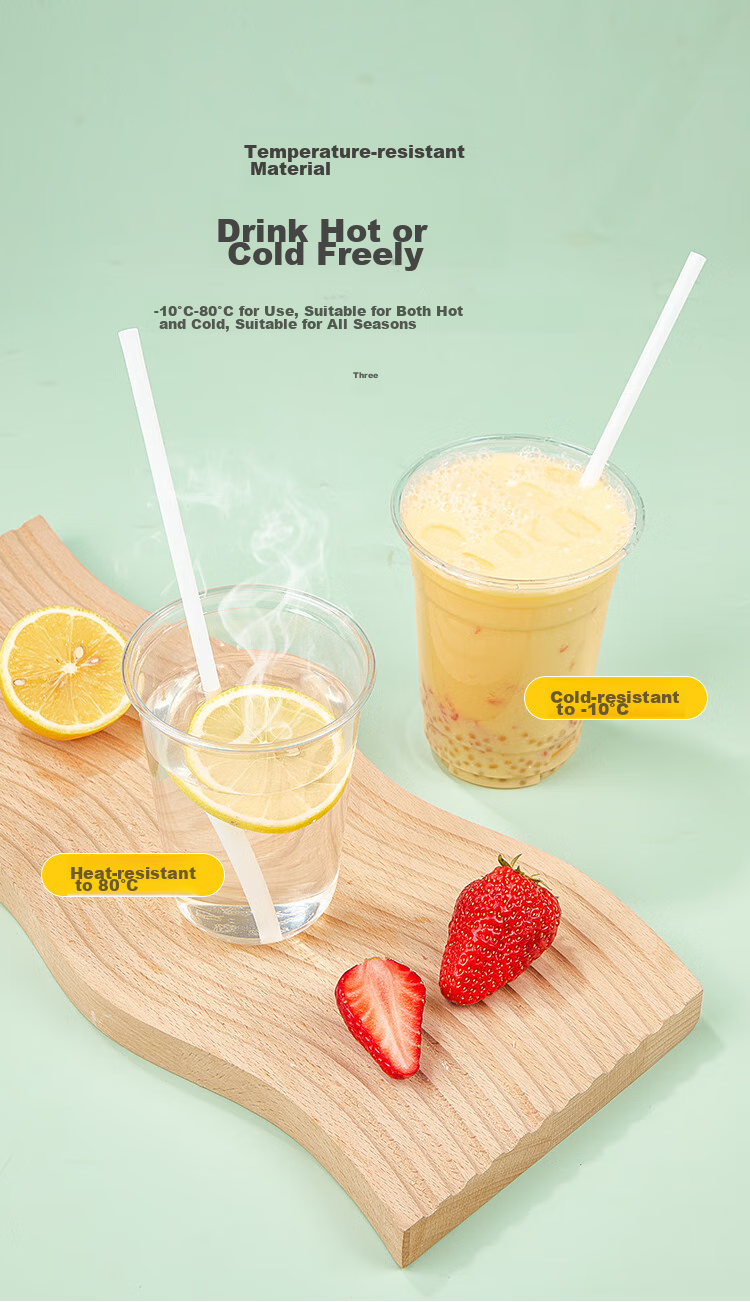 SHUANG YU Disposable PLA Biodegradable Straws, 100 Pieces, for Pregnant Women And Children, Suitable for Juice, Drinks, And Milk Tea 9