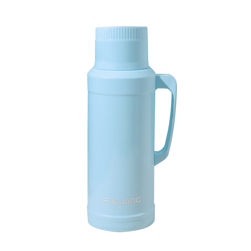 FGA Fuguang Insulated Bottle with Glass Inner Liner, Large Capacity Hot Water Thermos for Home, Dormitory, Office, Tea Bottle, 2L