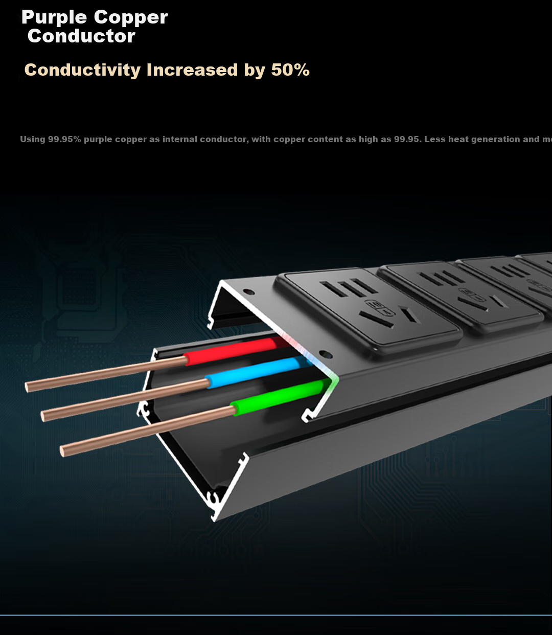 TOP PDU Cabinet Socket/power Strip/extension Cord, 8 Outlets, 2-Meter Cable, Dual Switches, Master Control, 07TG200105 5