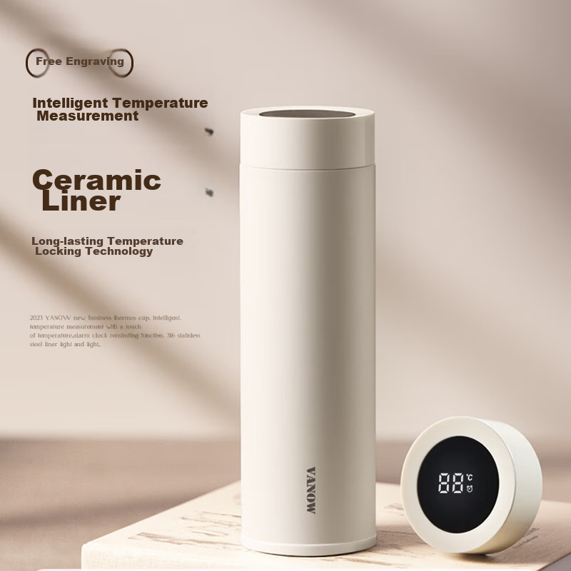 Vanow Kids Smart Insulated Mug with Ceramic Inner, Stylish Water Bottle for Men And Women, Tea Cup, Portable Cup for Students, Home And Office Use