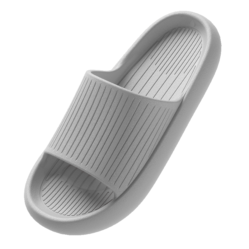 LURAD Home Slippers for Women Summer Indoor Thick-Soled Outdoor Wear Couples Bathroom Shower Sandals for Men Light Gray 40-41