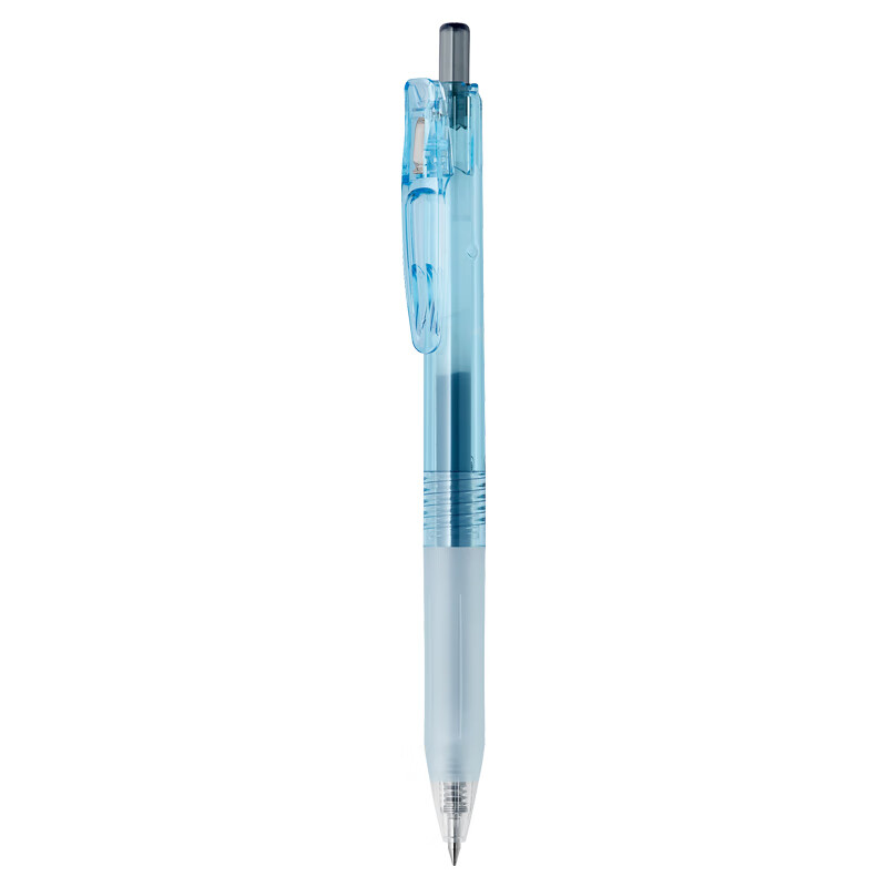 ZEBRA Bio Exam Pen, 0.5 мм, прозрачный корпус из сахарного тростника, JJ15, высококачественная экзаменационная ручка, гелевая ручка с колпачком, синий корпус (черный стержень)