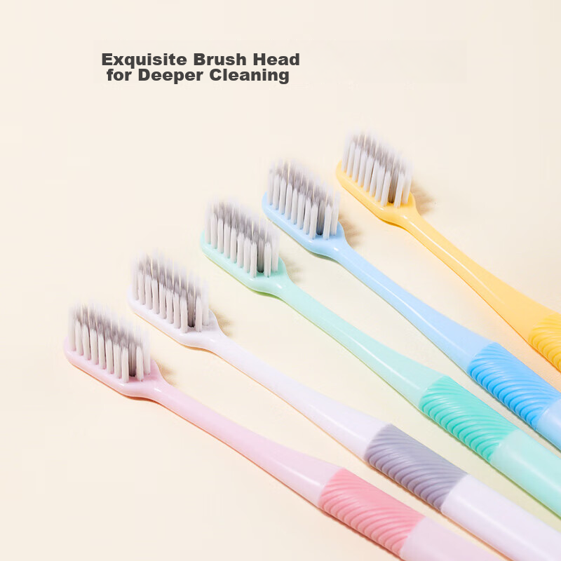 京东京造细丝护龈抗菌牙刷*10支装 超细高密植毛软毛成年人男女士专用