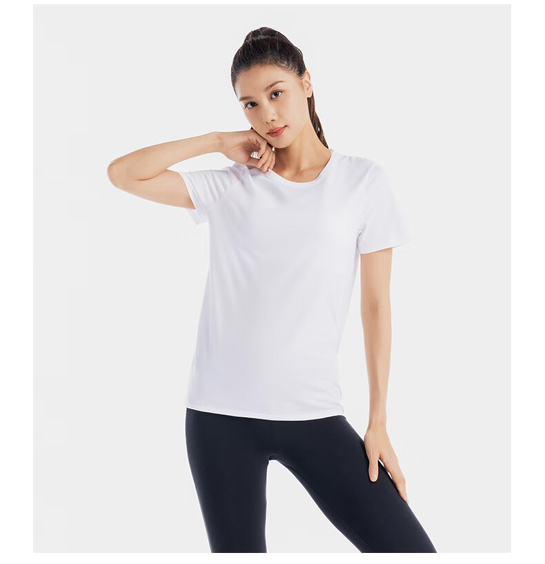 DECATHLON Sports T-Shirt, Breathable Solid Color Casual Short-Sleeve Loose-Fitting Running Fitness Top 5036051 7
