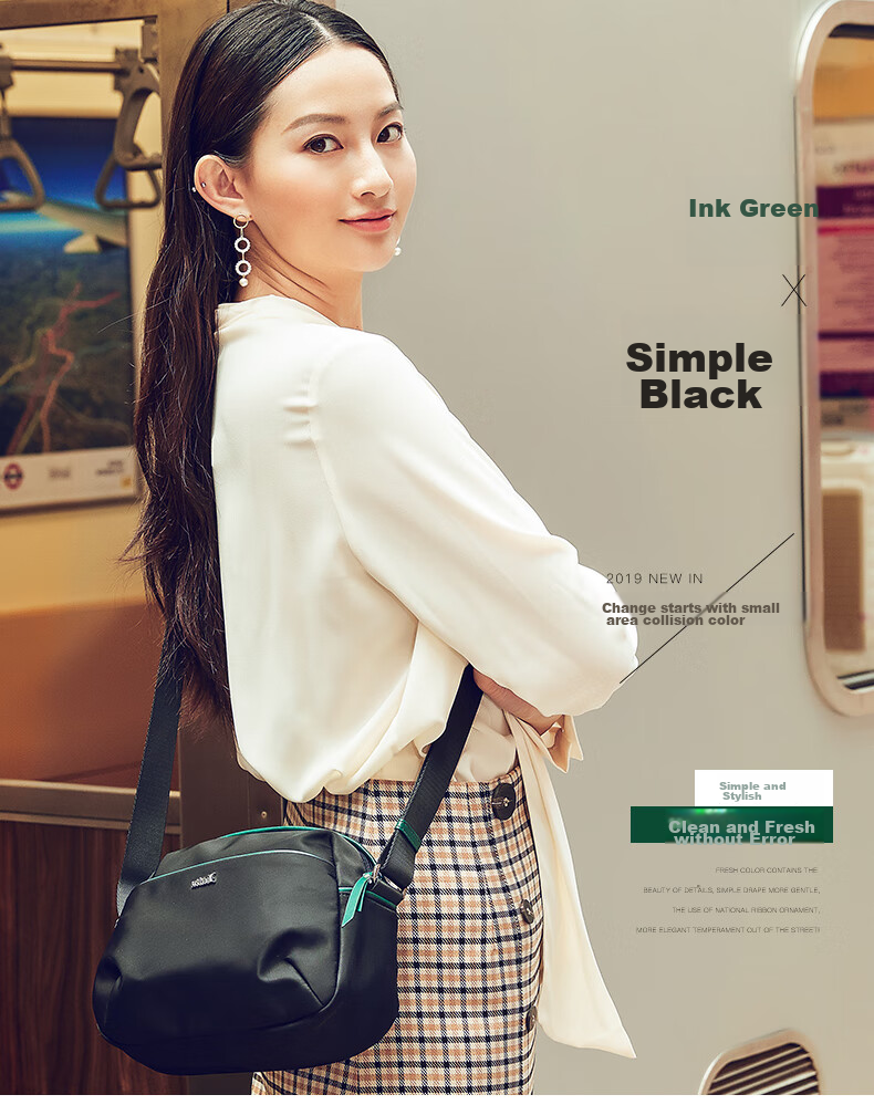 Laifu Women's Handbag, Fashionable Canvas Bag, Simple Casual Shoulder Bag, Oxford Cloth Crossbody Small Bag, Birthday Gift 1