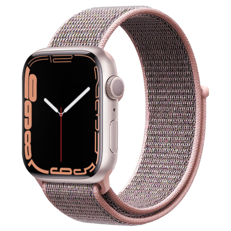 KMaxAI Compatible with Apple Watch S12/11 Braided Strap, Apple Watch SE3/10 Generation Sports Watch Band, IWatch Nylon Dopamine Wristband for Men And Women, Sand Pink