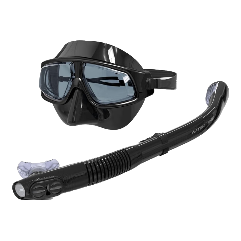 WATERTIME / Shuichuan Diving Mask Snorkeling Set with Full Dry Snorkel System, Myopia Swimming Diving Mask, -2.50 Diopters